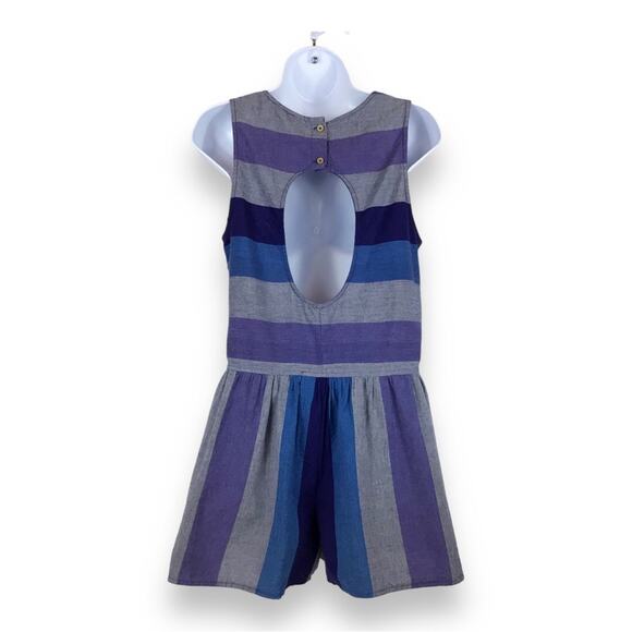 ROXY Madras Open Back Shorts Romper size Small - Picture 2 of 4